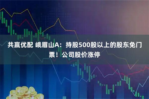 共赢优配 峨眉山A：持股500股以上的股东免门票！公司股价涨停